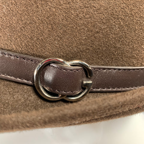 GUCCI Size L Brown Rabbit Hats
