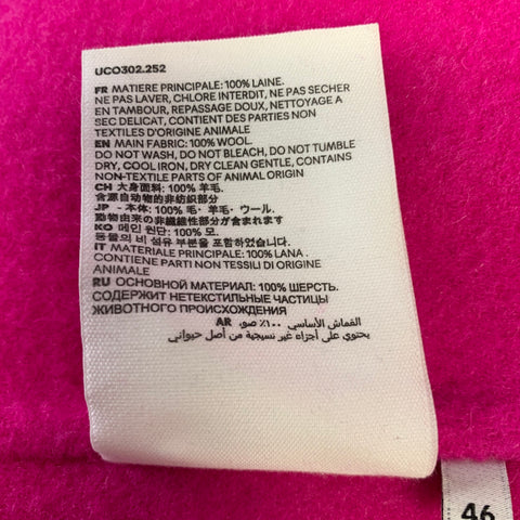 AMI by ALEXANDRE MATTIUSSI Size 36 FW22 Pink Textured Wool Coat