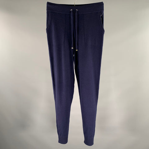 RALPH LAUREN Size S Navy Knit Cashmere Blend Sweatpants