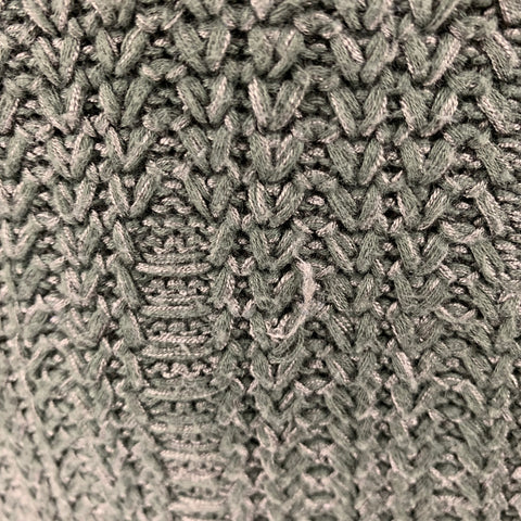 JOHN VARVATOS Size L Green Knit Cotton Silk V-Neck Sweater
