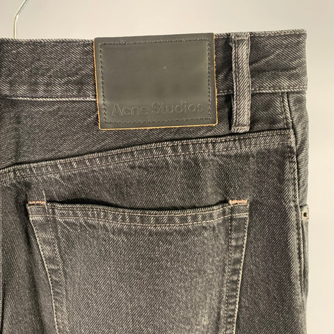 ACNE STUDIOS Size 31 Black Cotton Relaxed Jeans