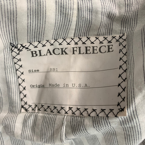 BLACK FLEECE Size 38 Black Wool Notch Lapel Sport Coat