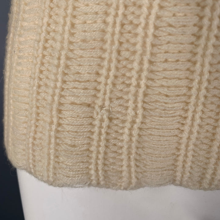 TSE Size M Cream Cashmere Knit Cowl Neck Sweater