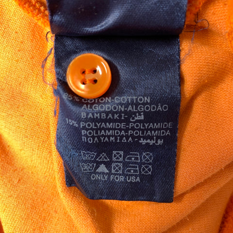 VILEBREQUIN Size L Orange Embroidery Cotton Polyamide Pointed Collar Polo