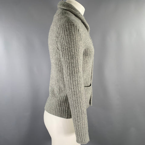 RALPH LAUREN Taille S Gilet cardigan en cachemire tricoté gris