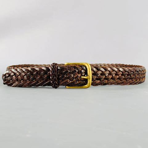 POLO by RALPH LAUREN Size 36 Brown Woven Leather Belt