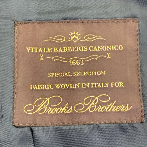 BROOKS BROTHERS Size 41 Regular Navy Wool Regent Fit Notch Lapel Suit