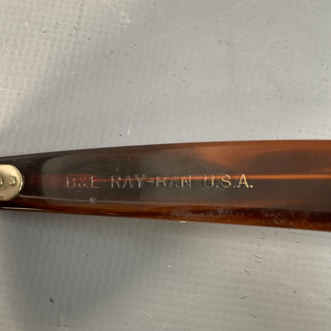 RAY-BAN Vintage Brown Tortoiseshell Acetate Wayfarer Sunglasses