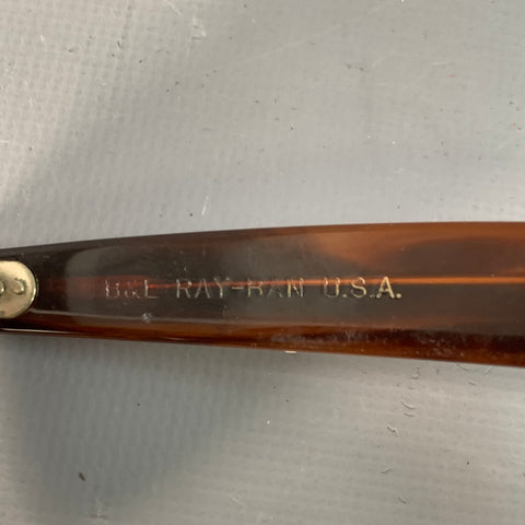 RAY-BAN Vintage Brown Tortoiseshell Acetate Wayfarer Sunglasses