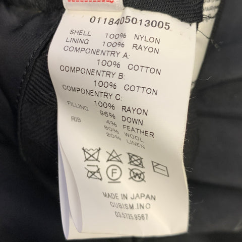 VISVIM Size L Black Nylon Reversible Bomber Jacket