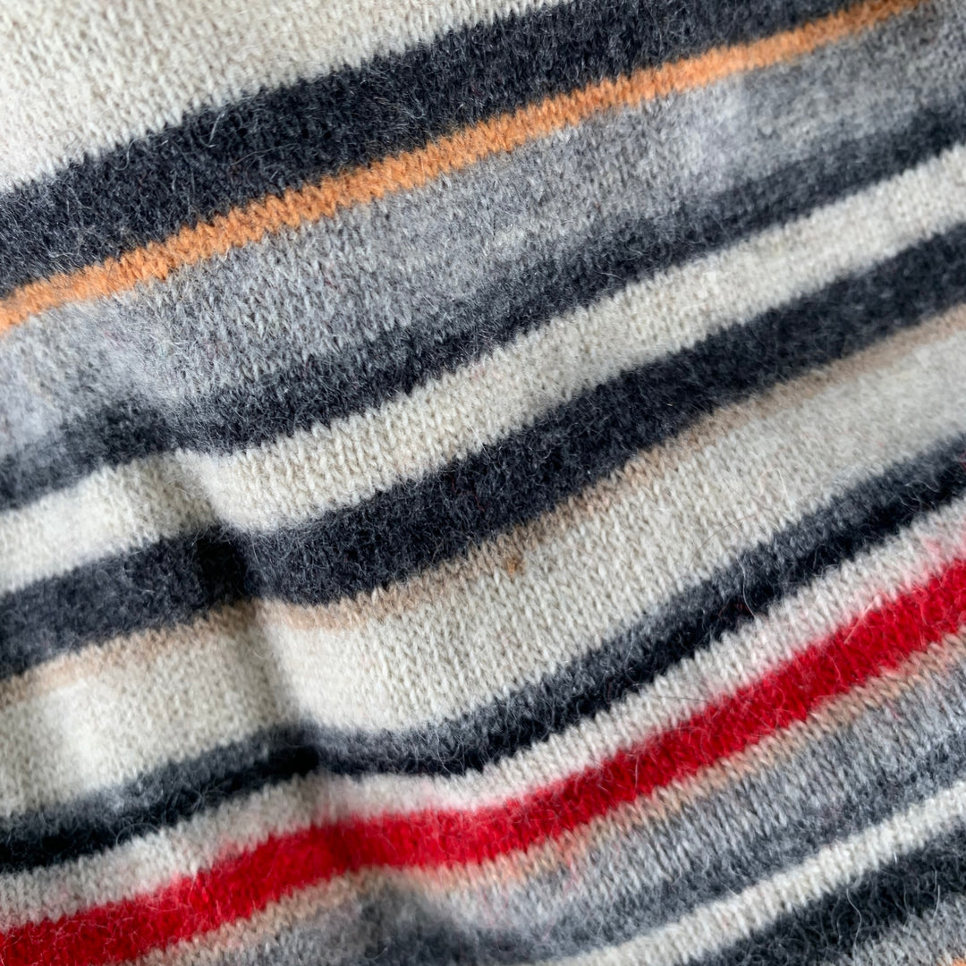 PAUL SMITH Multi Color Stripe Cashmere Blend Knit Scarf