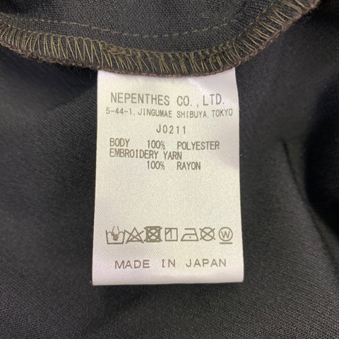 NEEDLES Size L Brown Logo Polyester Zip Up Jacket