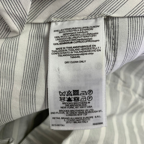 BLACK FLEECE Size 32 Grey White Plaid Wool Button Fly Dress Pants