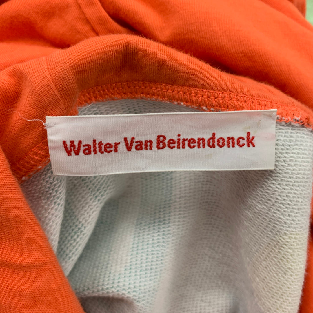 WALTER VAN BEIRENDONCK AW19 Size M Multi Color Drip Print Hooded Sweatshirt