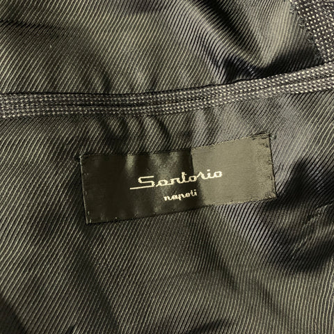 SARTORIO Chest Size 44 Grey White Speckled Wool Double Breasted Suit
