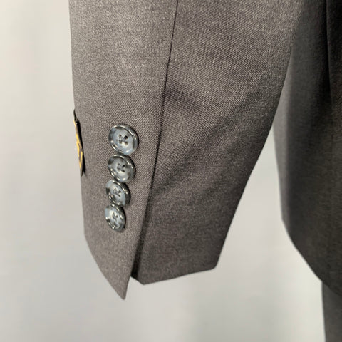 TAILO RED Size 40 Grey Wool Single Breasted Suit