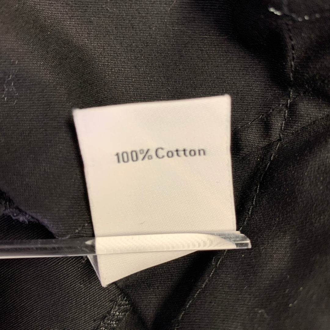 K.NGSLEY Size M Black Abstract Cotton Raw edge Vest (Indoor)