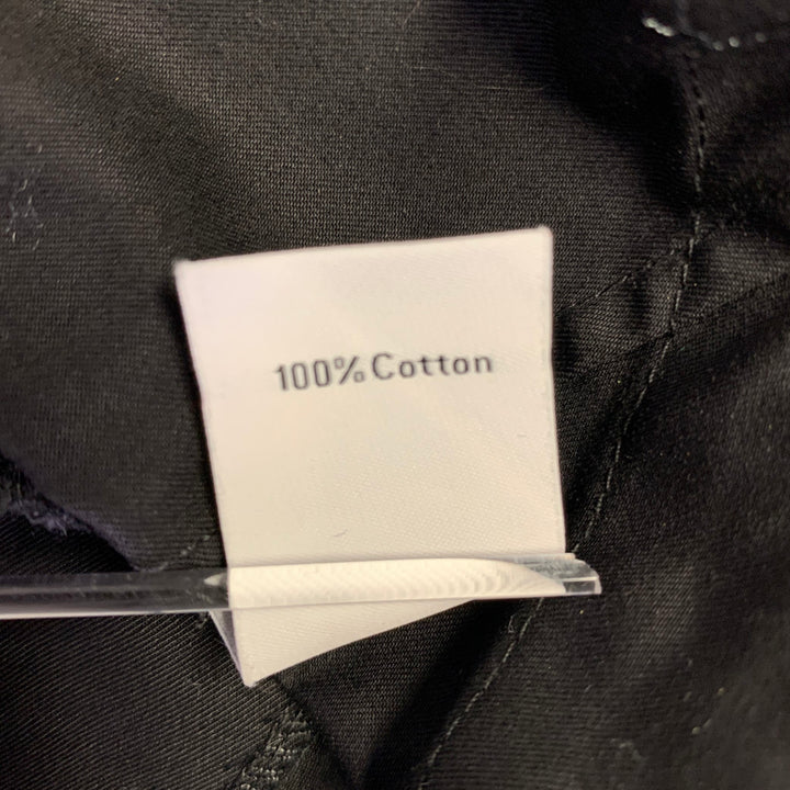 K.NGSLEY Size M Black Abstract Cotton Raw edge Vest (Indoor)