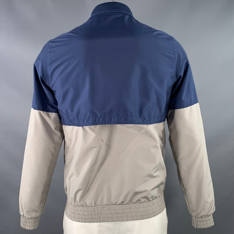 G-STAR Size L Blue Grey Two Toned Polyester Mesh Lined Zip Up Track Jacket