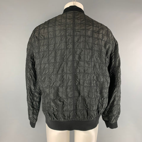 3.1 PHILLIP LIM Chest Size M Black Quilted Silk Windbreaker Jacket