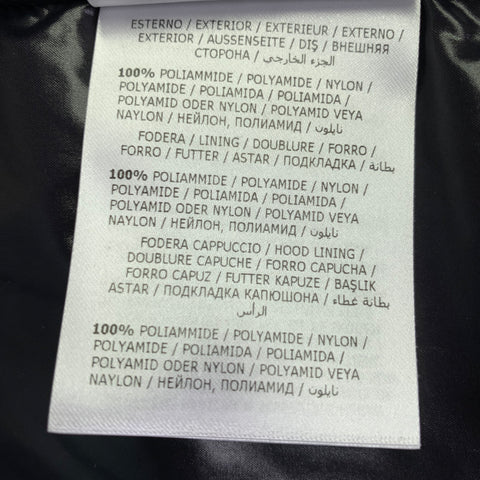 MONCLER Size XL Templon Giubotto Black Polyamide Padded Coat