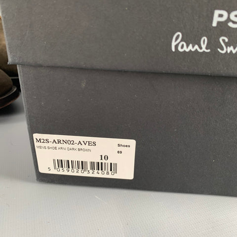 PS by PAUL SMITH Size 11 Arni Dark Brown Suede Lace-Up Boots