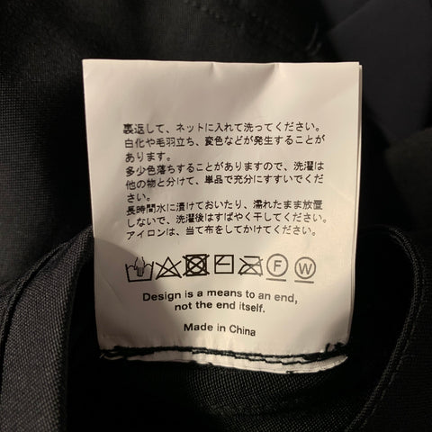 MEANSWHILE Size L Navy Black Polyester Cotton Nylon Reversible Jacket