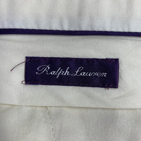 RALPH LAUREN Size 30 Beige Linen Flat Front Dress Pants