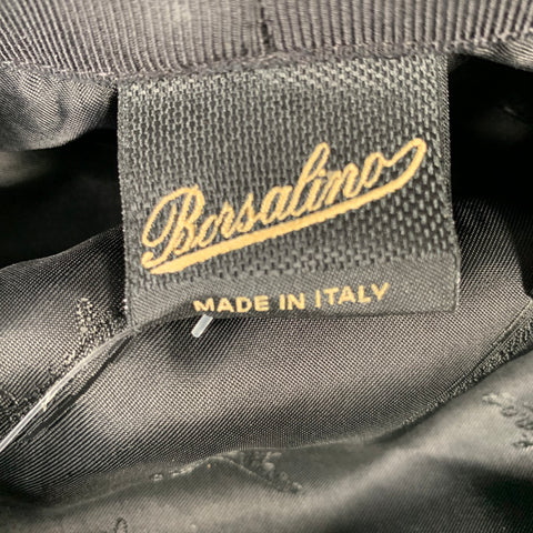 BORSALINO Size XL Beige Brown Glenplaid Wool Hats