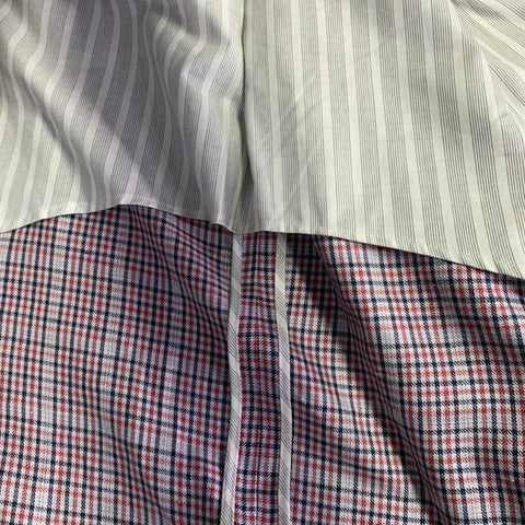 BLACK FLEECE Size 42 Regular Grey Red Black Plaid Sport Coat