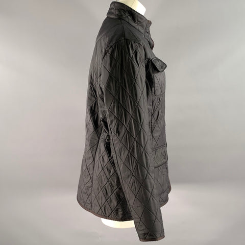 BARBOUR Size 12 Black Polyamide Quilted Jacket