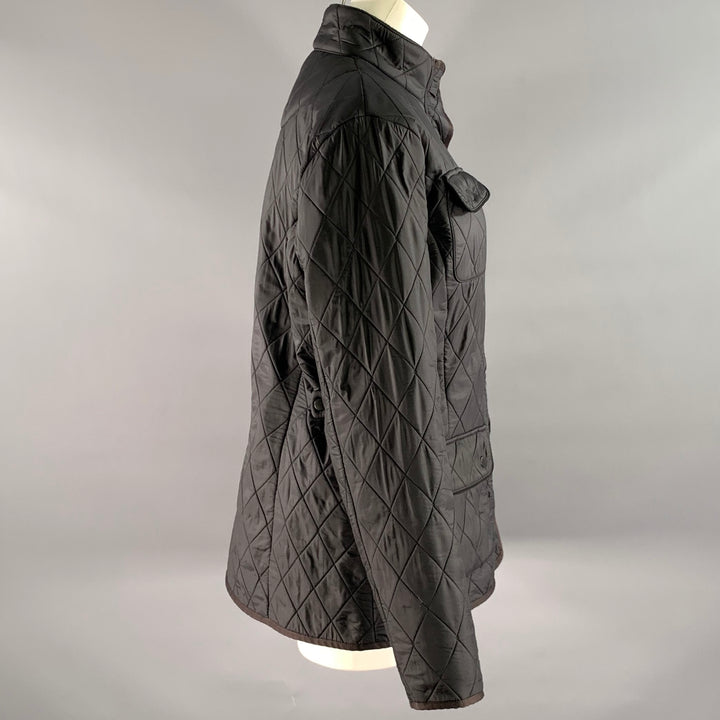 BARBOUR Size 12 Black Polyamide Quilted Jacket