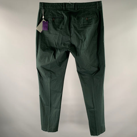 RALPH LAUREN Size 36 Green Cotton Blend Chino Slim Fit Pants