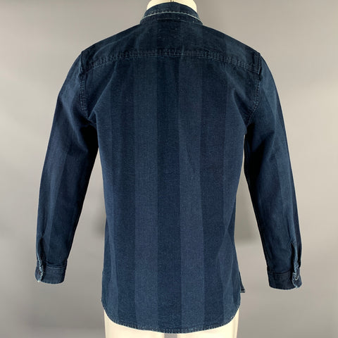 LEVI'S Size S Blue Navy Stripe Cotton Shirt Jacket