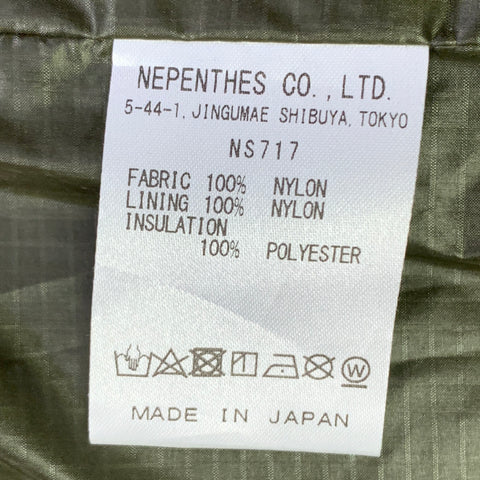 SOUTH 2 WEST 8 Size L Green Quilted Nylon Collarless Puffer Jacket