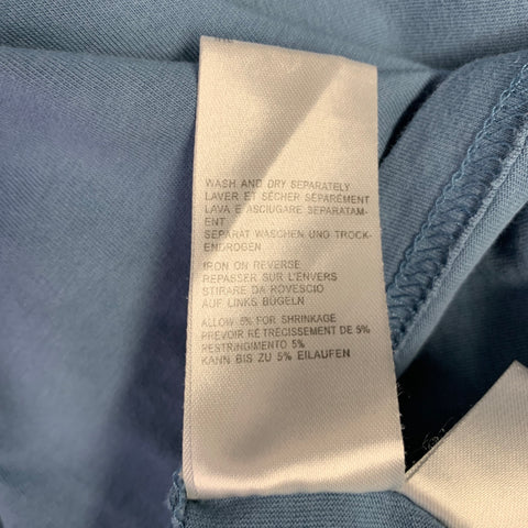 PAUL SMITH Size L Blue Multi Color Patch Cotton Crew Neck T-shirt