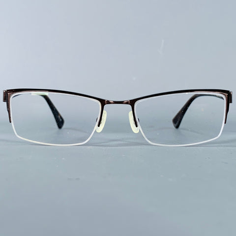 KIO YAMATO Brown Gunmetal Titanium Acetate Eyewear Readers