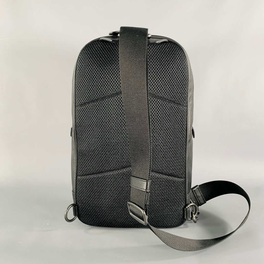 COACH Ethan Pack Black Leather Sling Bag