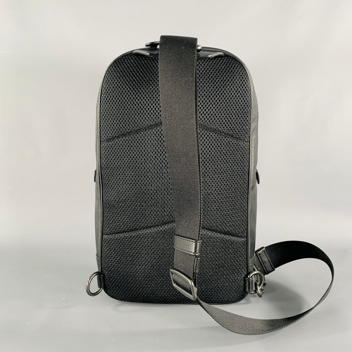COACH Ethan Pack Black Leather Sling Bag