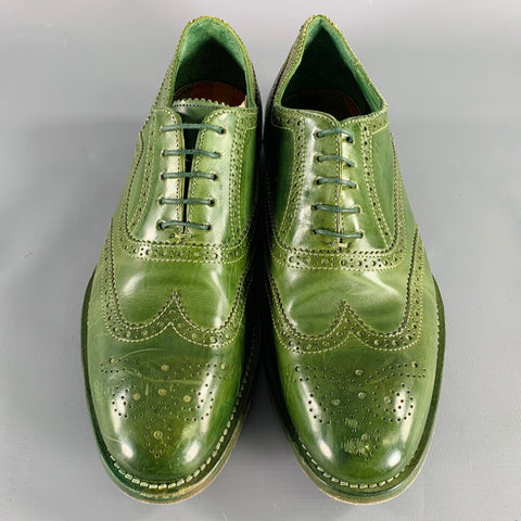 Chaussures richelieu à lacets PAUL SMITH en cuir perforé vert taille 42