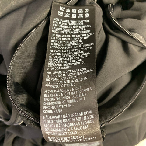 BALENCIAGA Size 4 Black Viscose Blend Draped Long Sleeve Cocktail Dress