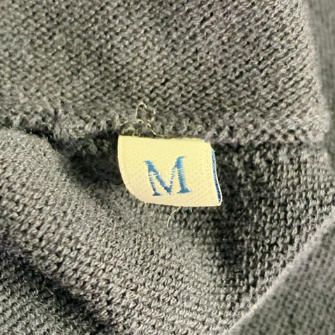 MONCLER Size M Navy Mixed Fabrics Cotton V-Neck Cardigan