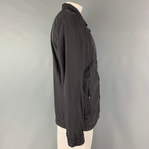 NEMEN Size XL Black Cotton Polyamide Parka Jacket