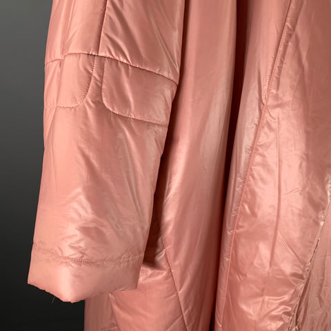 NORMA KAMALI Size S Pink Nylon Quilted Oversized Coat