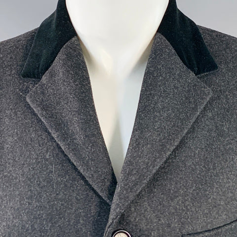 PS by PAUL SMITH Size S Charcoal Black Wool Blend Notch Lapel Coat