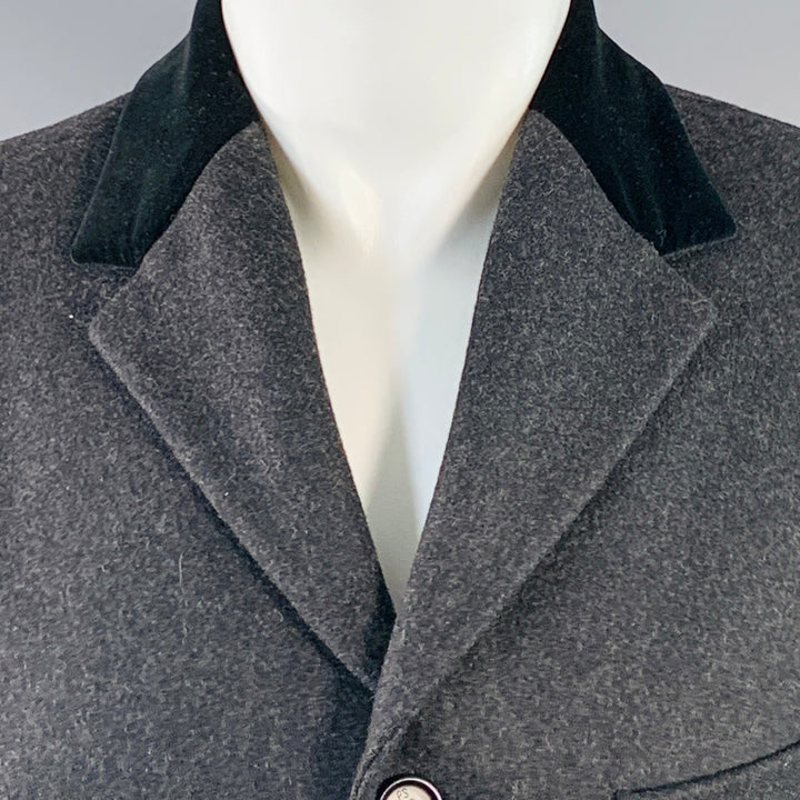 PS by PAUL SMITH Size S Charcoal Black Wool Blend Notch Lapel Coat