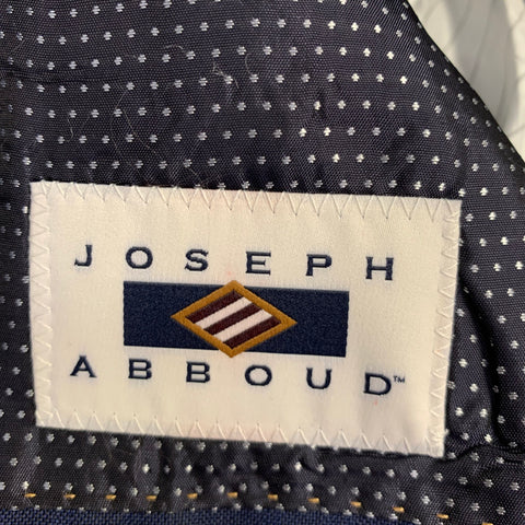 JOSEPH ABBOUD Chest Size 40 Navy Pinstripe Wool Single Breasted Suit