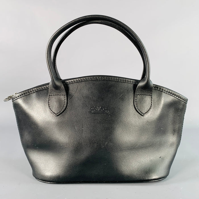 Sac à bandoulière en toile noire et similicuir LONGCHAMP