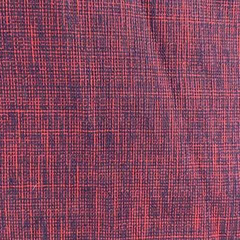 HUGO by HUGO BOSS Size XXL Burgundy Blue Woven Cotton Long Sleeve Shirt