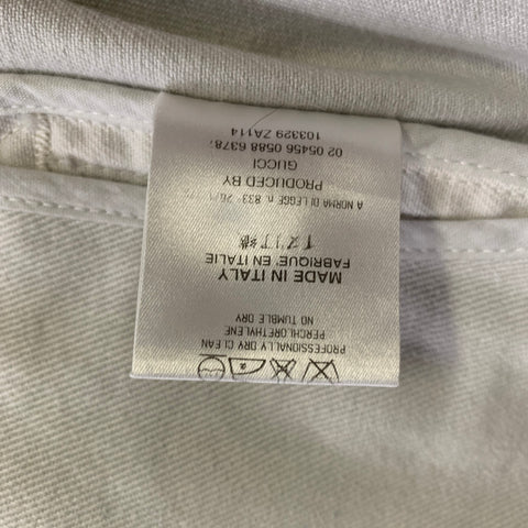 GUCCI FW 2001 by Tom Ford Size S Cream Fur Lined Cotton Jacket